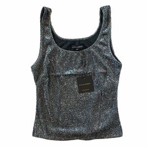 NWT JLUXLABEL Black Nadia Sparkle Tank Top